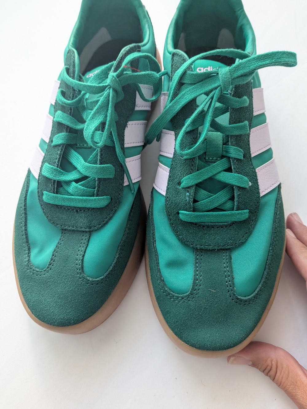 Adidas Barreda Decode Women’s 8.5 Green Suede Gum Sole - Picture 2 of 10